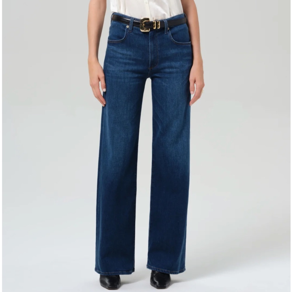 Citizens Of Humanity Annina High Rise Wide Leg Denim In Pierre Size 32